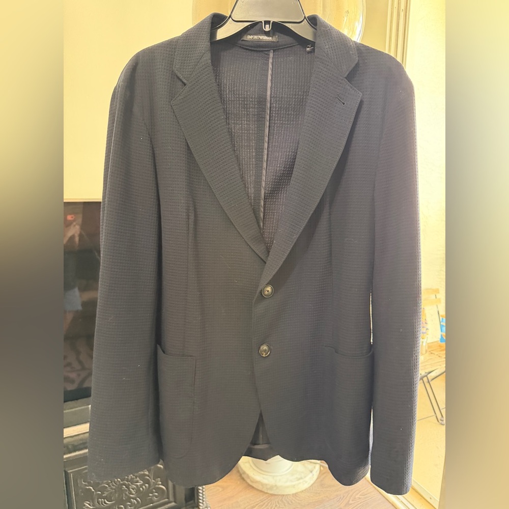 Emporio Armani Textured Black Blazer